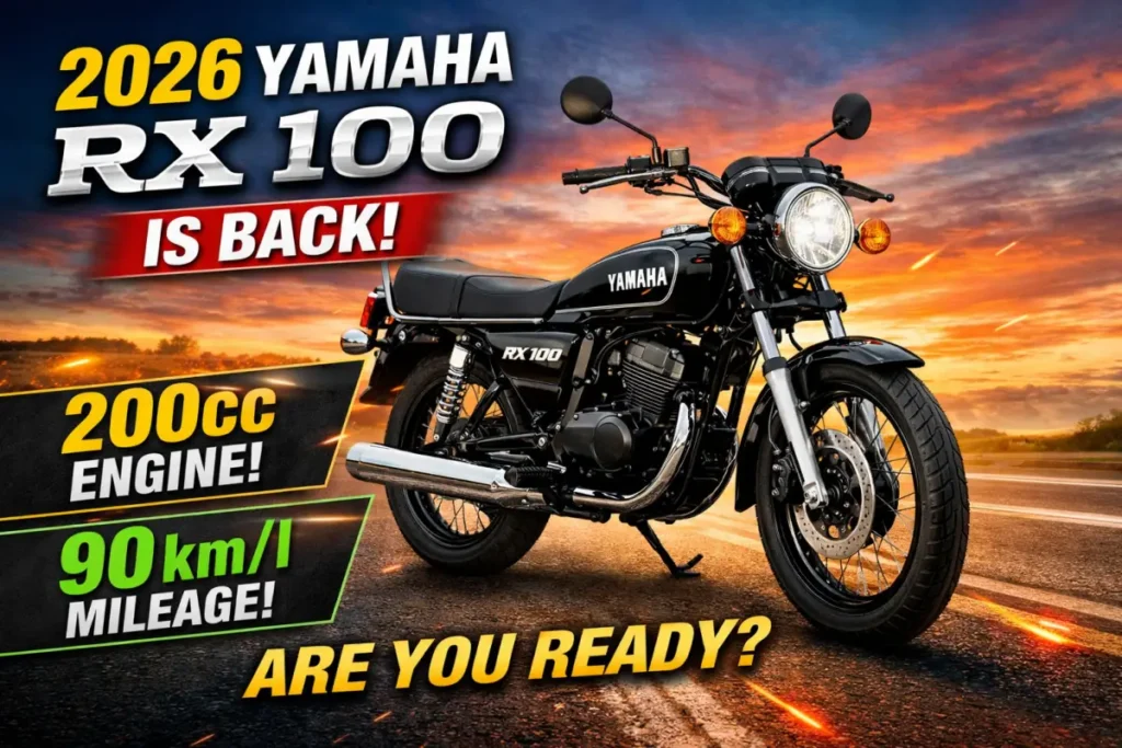 2026 Yamaha RX 100 Is Back With a 200cc Engine & Shocking 90 km/l Mileage