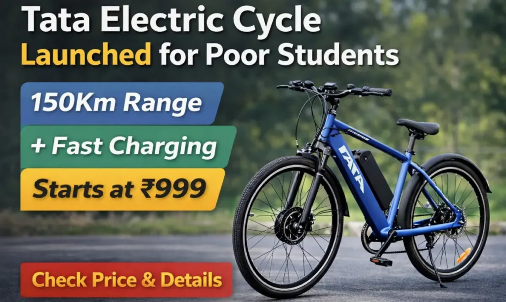 Tata Electric Cycle for Poor Students Launched: Check Price, 150Km Range & Fast Charging Details